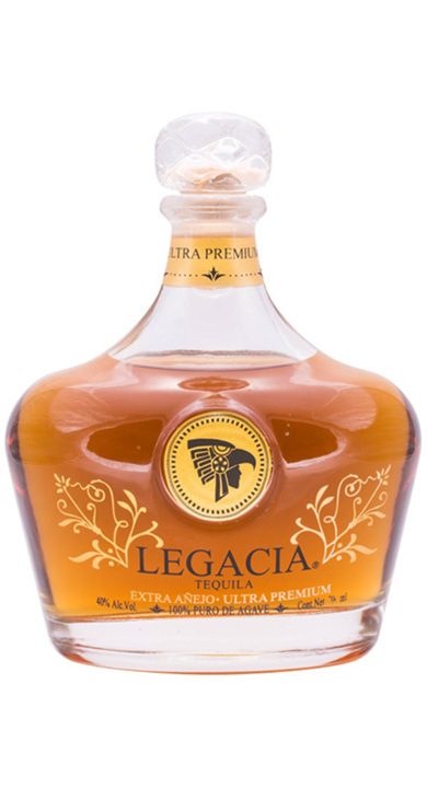 Bottle of Legacia Tequila Extra Añejo