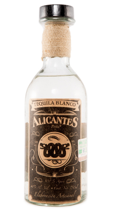 Bottle of Alicantes Pintos Tequila Blanco