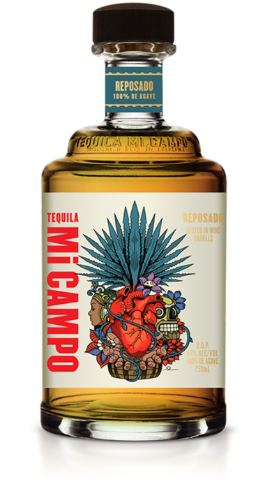 Bottle of Tequila Mi Campo Reposado
