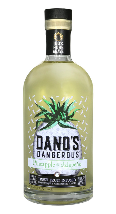 Bottle of Dano's Dangerous Pineapple & Jalapeño