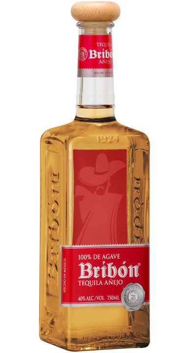 Bottle of Bribón Tequila Añejo (Red Label)
