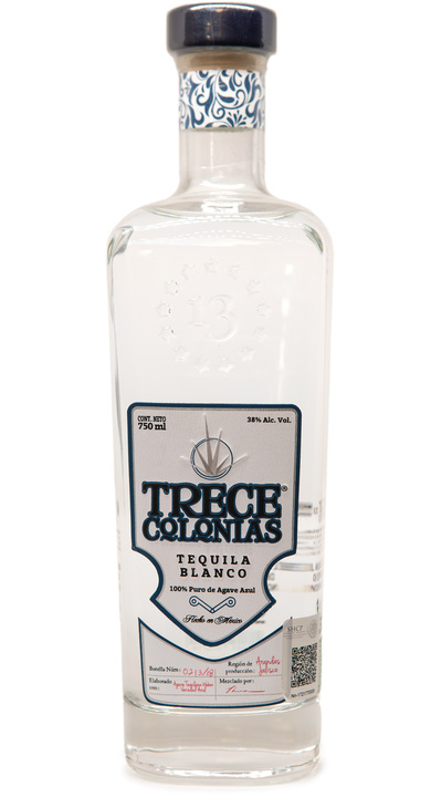 Bottle of Trece Colonias Tequila Blanco