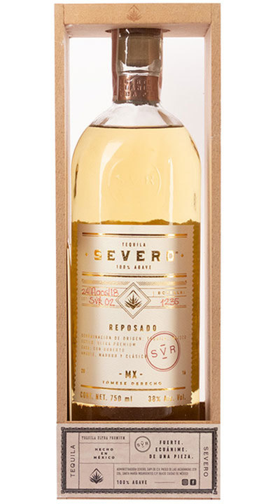 Bottle of Severo Tequila Reposado