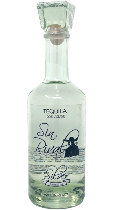 Bottle of Sin Rival Silver Tequila