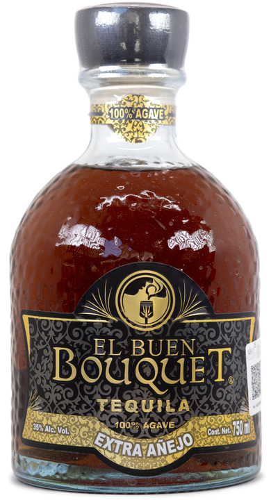 Bottle of El Buen Bouquet Tequila Extra Añejo