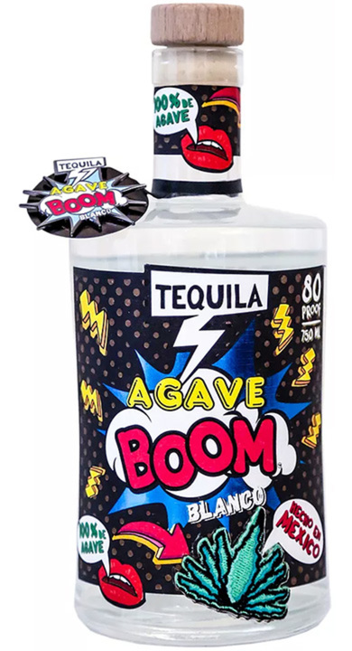 Bottle of Agave Boom Tequila Blanco