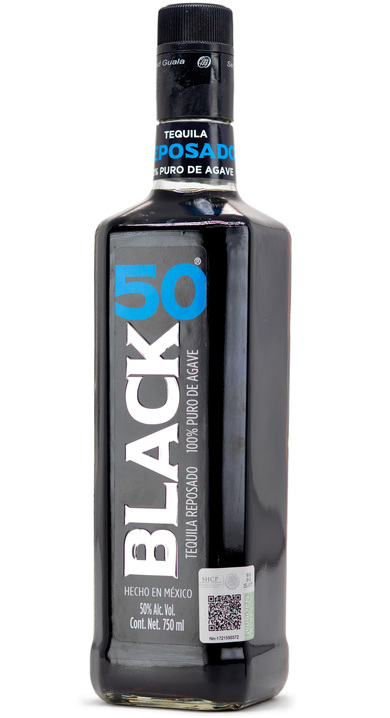 Bottle of Black 50 Tequila Reposado