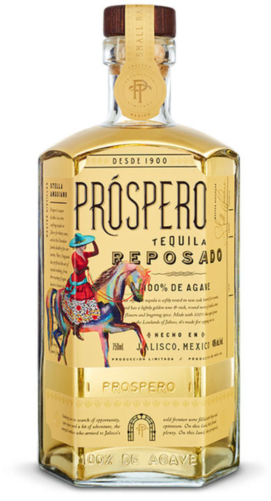 Bottle of Prospero Tequila Reposado