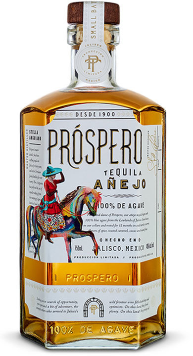 Bottle of Prospero Tequila Añejo