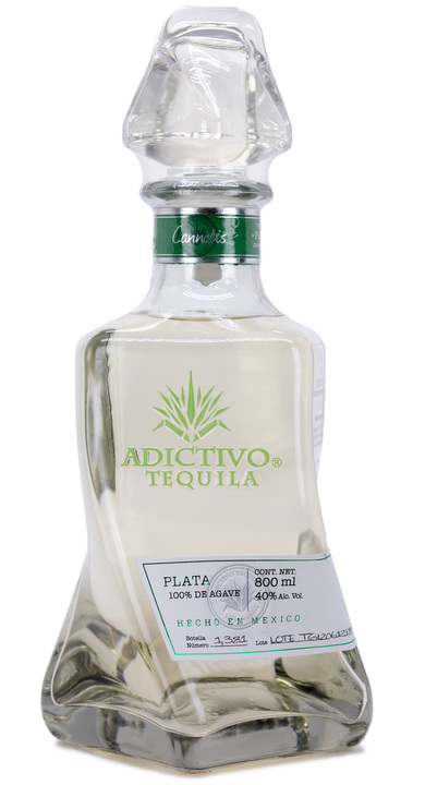 Bottle of Adictivo Tequila Plata (Cannabis)