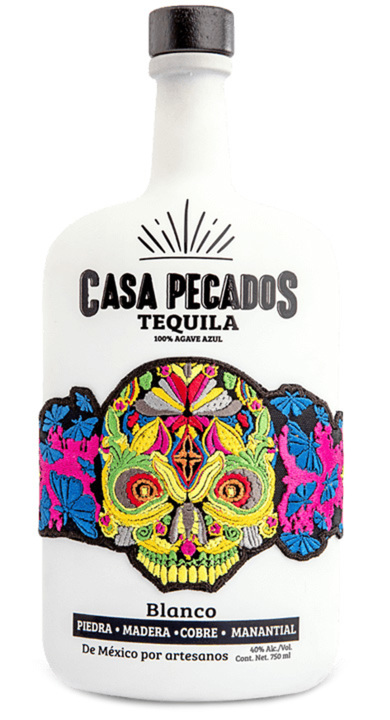Bottle of Casa Pecados Tequila Blanco