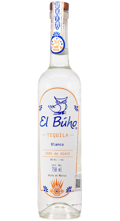 Bottle of El Búho Tequila Blanco