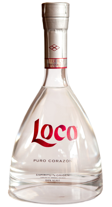 Bottle of Loco Tequila Blanco (Puro Corazón)