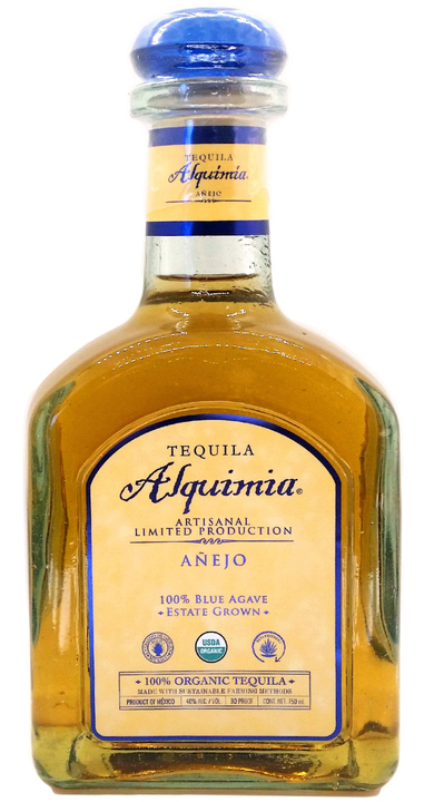 Bottle of Tequila Alquimia Añejo