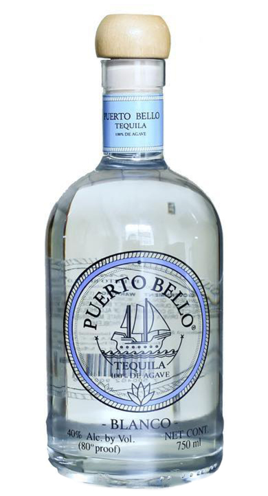 Bottle of Puerto Bello Tequila Blanco