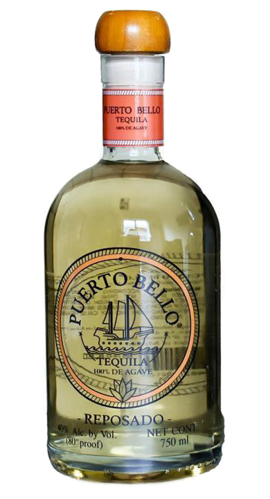 Bottle of Puerto Bello Tequila Reposado