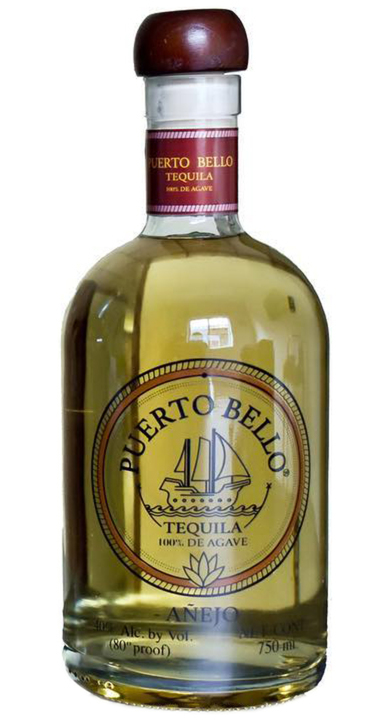Bottle of Puerto Bello Tequila Añejo