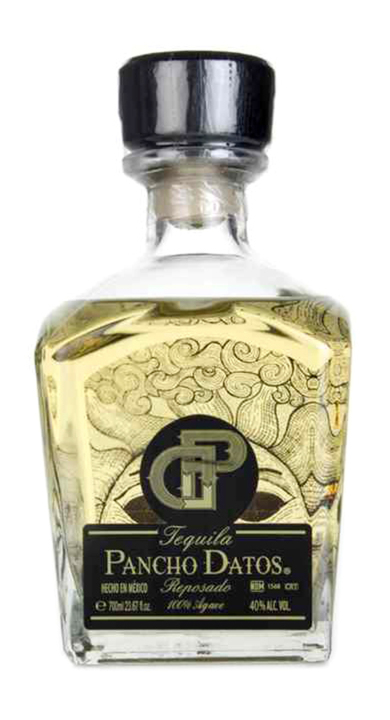 Bottle of Pancho Datos Tequila Reposado