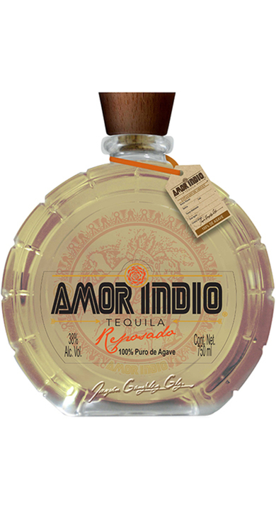 Bottle of Amor Indio Tequila Reposado