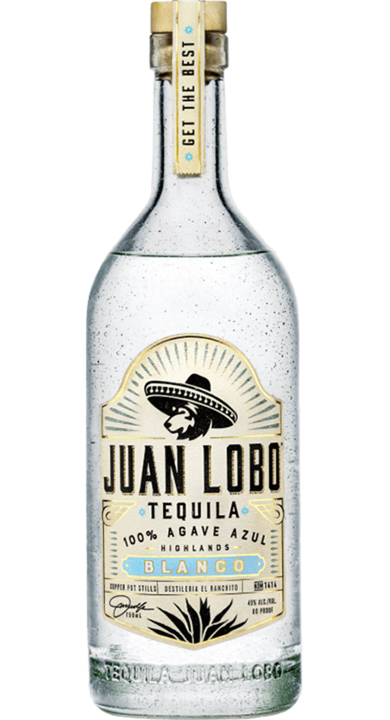 Bottle of Juan Lobo Blanco Tequila