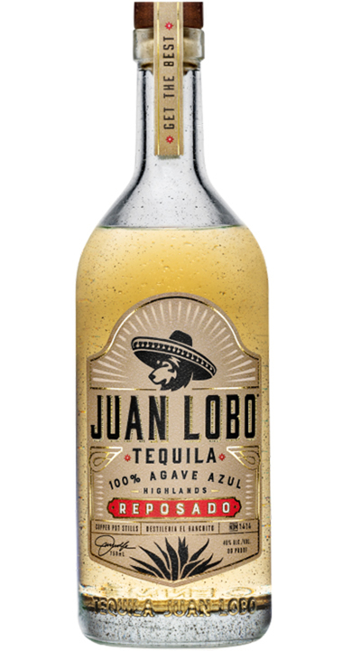 Bottle of Juan Lobo Reposado Tequila