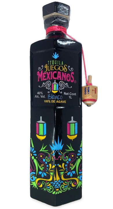 Bottle of Juegos Mexicanos Tequila Blanco