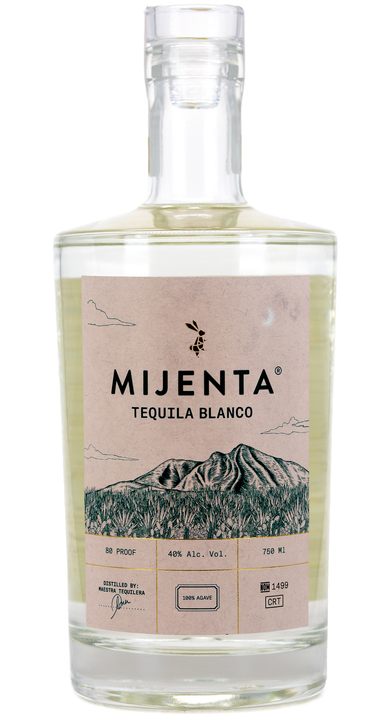 Bottle of Mijenta Tequila Blanco