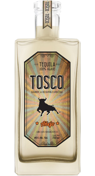 Bottle of Tosco Tequila Añejo