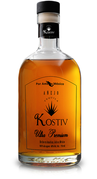 Bottle of Tequila Kostiv Añejo