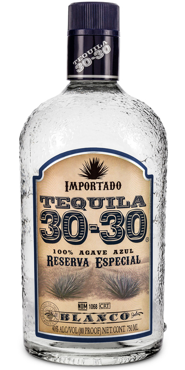 Bottle of Tequila 30-30 Blanco