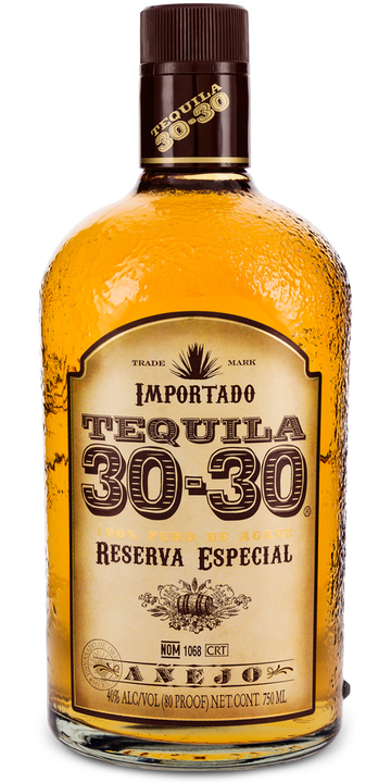 Bottle of Tequila 30-30 Añejo