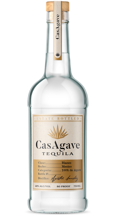 Bottle of CasAgave Tequila Blanco
