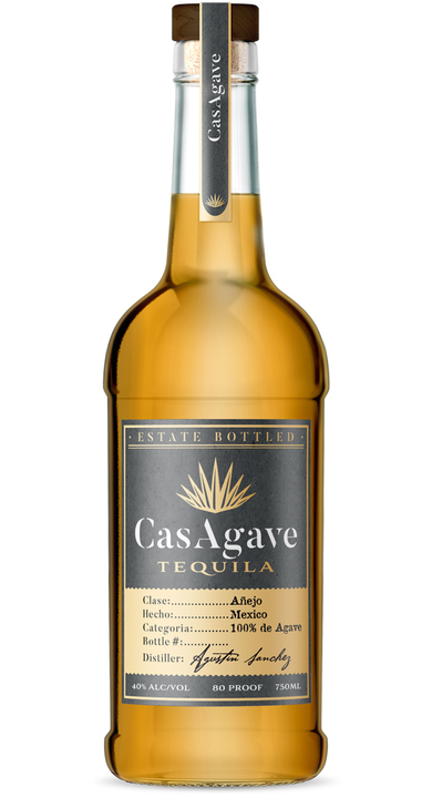 Bottle of CasAgave Tequila Añejo