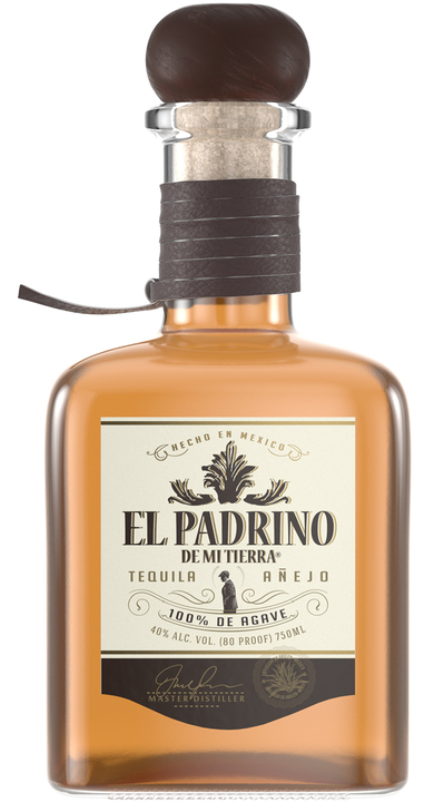 Bottle of El Padrino de Mi Tierra Añejo