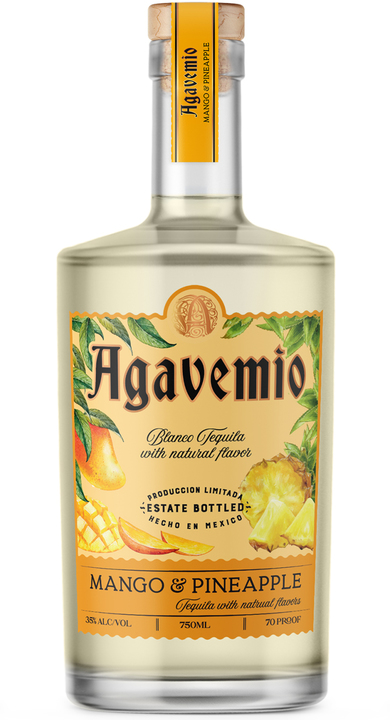 Bottle of Agavemio Mango & Pineapple