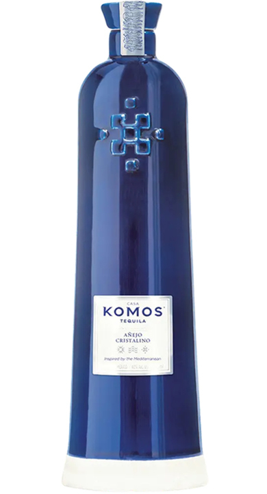 Bottle of Komos Tequila Añejo Cristalino