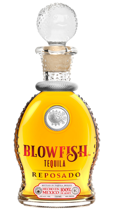 Bottle of Blowfish Tequila Reposado