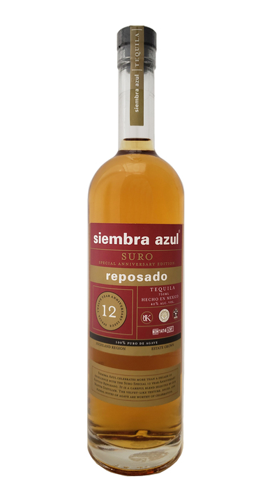 Bottle of Siembra Azul Suro 12th Anniv. Reposado