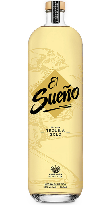 Bottle of El Sueño Tequila Gold