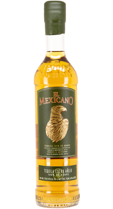 Bottle of El Mexicano Tequila Extra Añejo