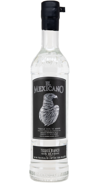 Bottle of El Mexicano Tequila Blanco High Proof