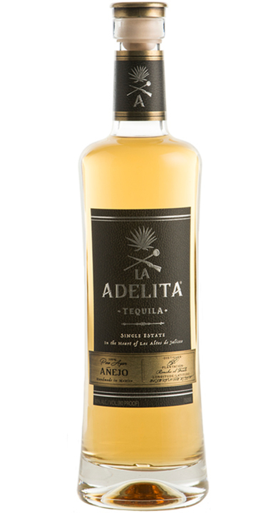 Bottle of La Adelita Tequila Añejo
