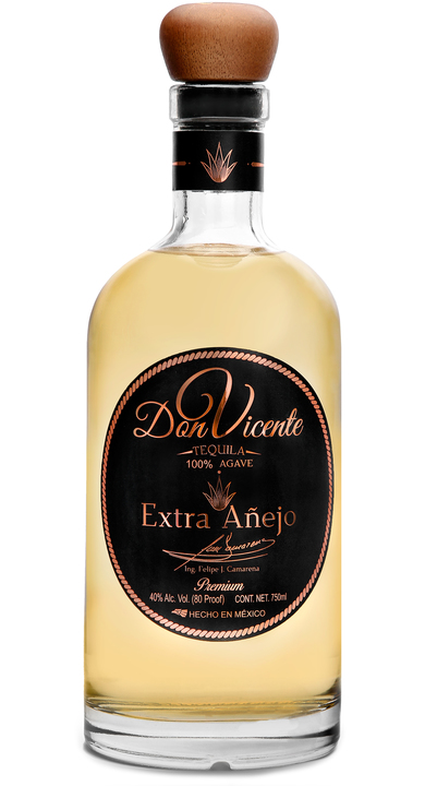 Bottle of Don Vicente Tequila Extra Añejo
