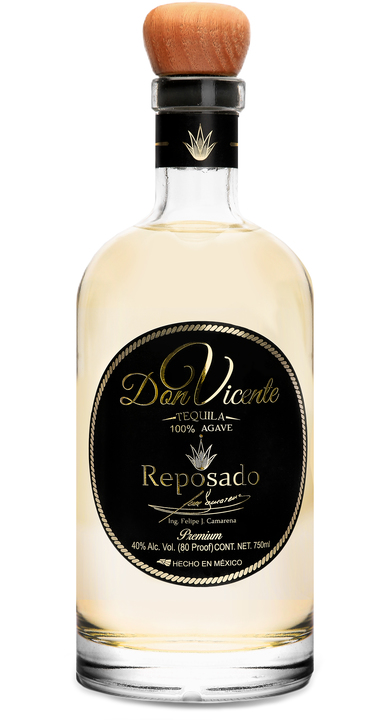 Bottle of Don Vicente Tequila Reposado