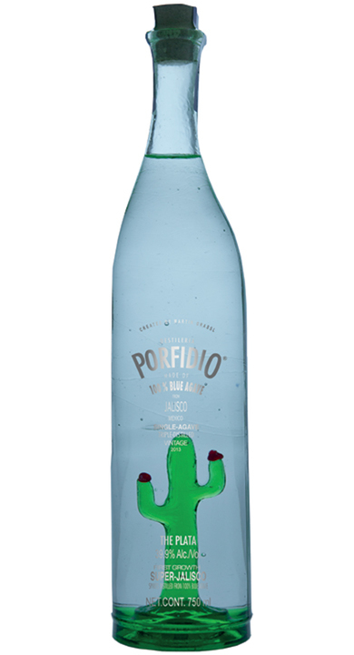 Bottle of Porfidio Tequila Plata Triple Distilled