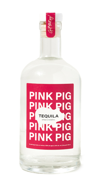 Bottle of Pink Pig Cristalino Añejo