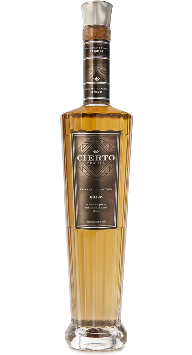 Bottle of Cierto Tequila Private Collection Añejo