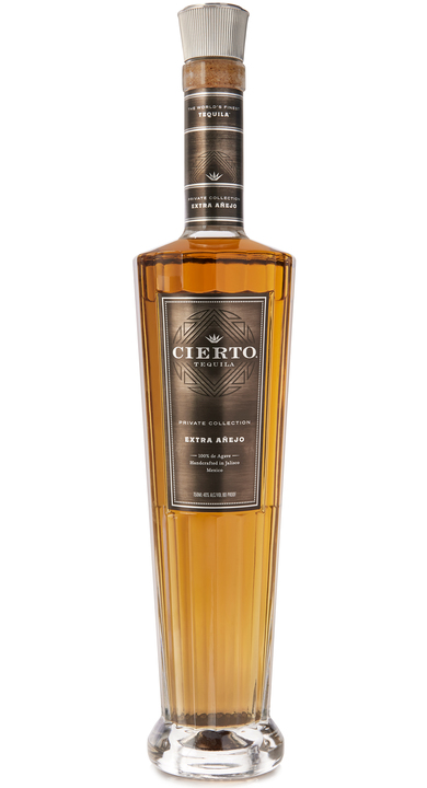 Bottle of Cierto Tequila Private Collection Extra Añejo