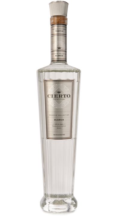 Bottle of Cierto Tequila Reserve Collection Blanco