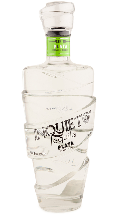 Bottle of Inquieto Tequila Plata